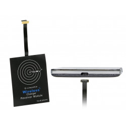 Inbay® Qi Receptor de carga externo micro USB lado corto arriba