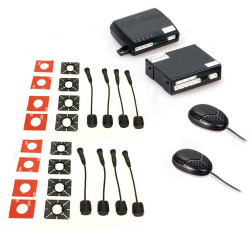 91-Kit 8 Sensores SteelMate color negro con 2 zumbadores