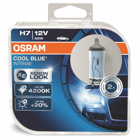 Blister 2 Lámparas OSRAM COOL BLUE INTENSE H7 12V 55W PX26d