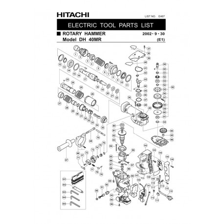 Juego de escobillas Hitachi DH40MR