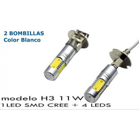 2 Bombillas de Led CREE SMD 11W H3