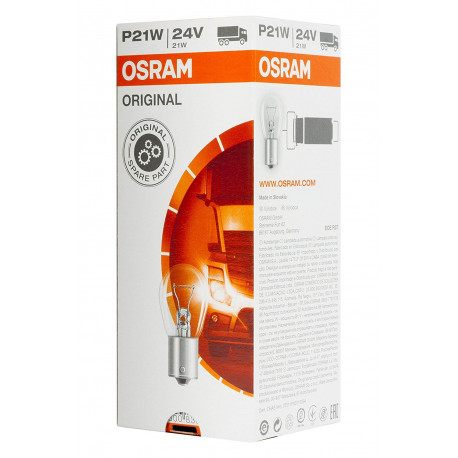 Caja 10 lámparas OSRAM BA15s 24V 21W P21W