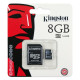 Tarjeta Micro SD 8GB + Adaptador
