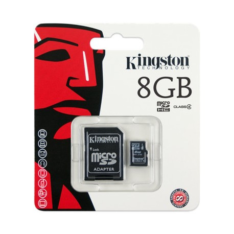 Tarjeta Micro SD 8GB + Adaptador
