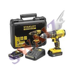 Taladro Percutor Stanley 18V + 2 baterías 2.0Ah +BOLSA