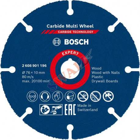 Disco de corte Expert Carbide Multi Wheel de 76 mm, 10 mm
