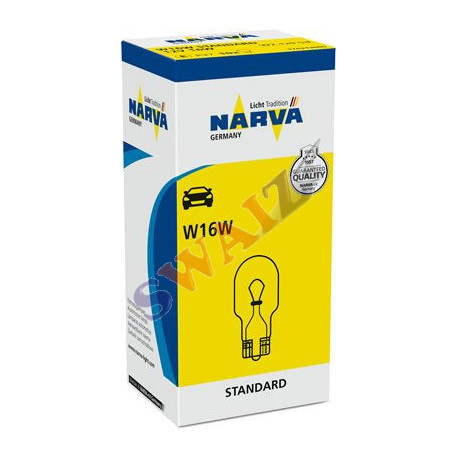 Caja 10 lámparas  NARVA W16W W2,1X9,5d 16W 12V