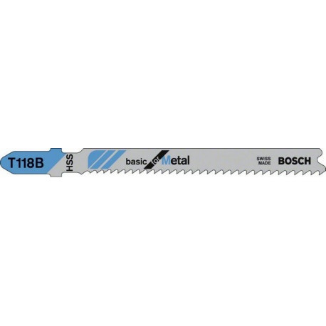 Hojas de sierra Bosch T118B metal x5