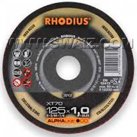 RHO207437 Disco corte inox Rhodius XT70-125X1