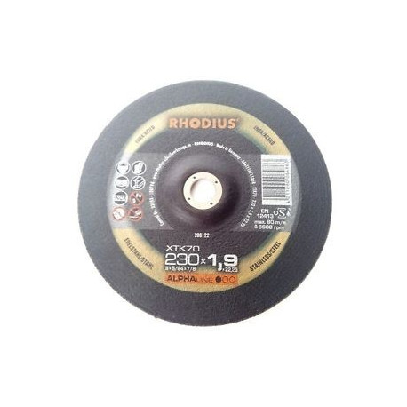 RH0208122 Disco corte Rhodius XTK70-230X1,9