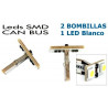 2 Bombillas de LED T10 Posición 2 Leds SMD Blancos para CANBUS