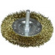 Cepillo circular D.100 alambre acero latonado espiga de 6 mm