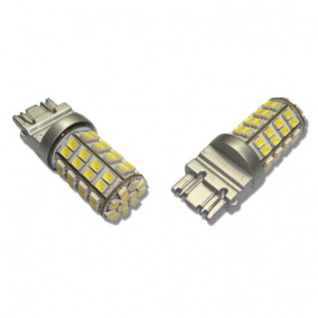 2 Bombillas led Tipo 7443 60 leds tipo 3528 Dual color 9-32V