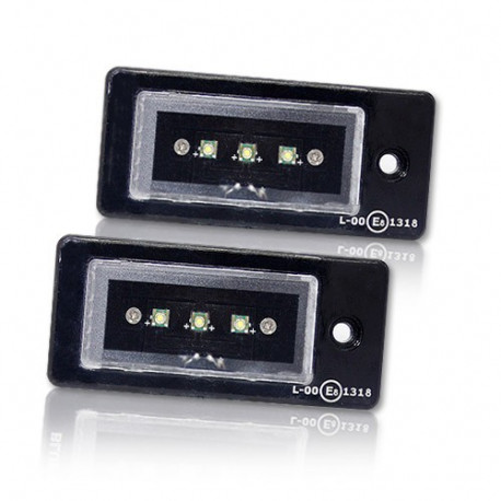 2 Plafones Led Placa de Matrícula Black Aluminium Q7 3 CREE LED