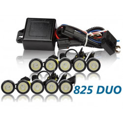 Luz diurna DRL LED 825HP DUO Negro RL+E8 2x20 High Power 12V