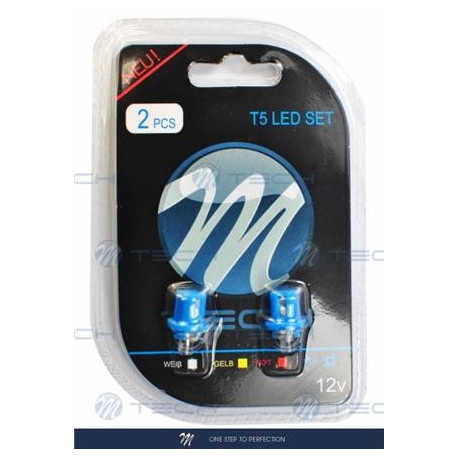 Blister 2x Lámpara led L004 - B8.5d cóncavo Azul 12V
