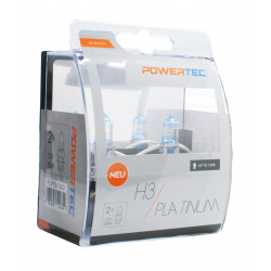 Pack 2 lámparas H3 Powertec Platinum +130% H7 12V DUO 