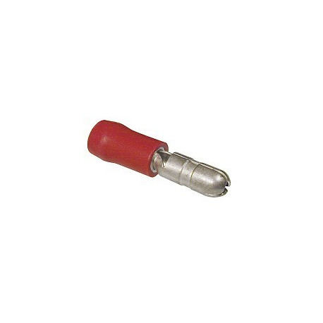 Terminal enchufable redondo macho 4mm cable 0.25-1.5mm caja de 100